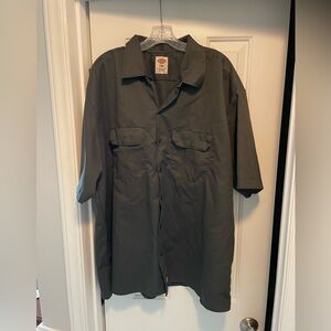 Dickies Short Sleeve Work Shirt - Olive Green Mens XXL
